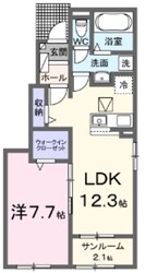 川越市アパートの物件間取画像